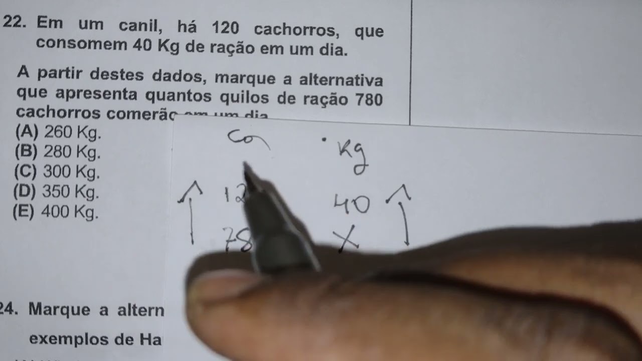 Pregunta de la regla de tres