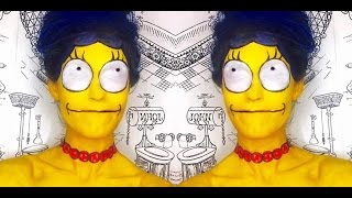 Marge Simpson Inspired Makeup Transformation