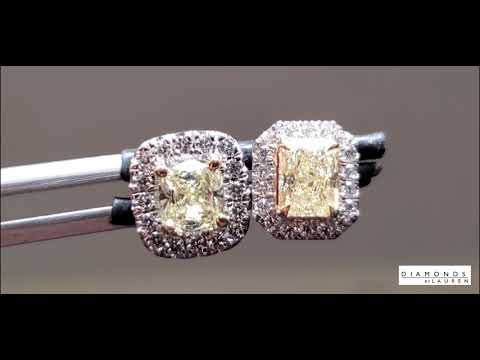Comparing Canary Halo Diamond Earrings R8850 vs R6015