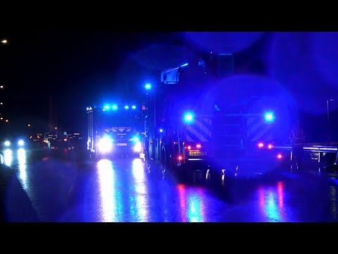 [28.02.2020][GRIP 1] Brandweerwagen vast in modder tijdens grote brand Sylsterwei Engwierum