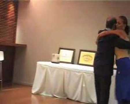  Enriqueta Kleinman  and  Horacio Prestamo  are  dancing  to  the  tango  "  Nueve Puntos  "  by  Carlos di Sarli  in  2007