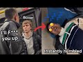 Fake Tough Guy Picks A Fight With The WRONG Guy INSTANTLY HUMBLED