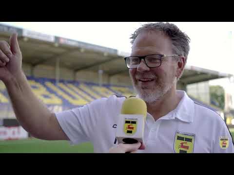 Henk de Jong en Erik Schouten na afloop van SC Cambuur - PEC Zwolle (2-0)