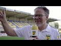Henk de Jong en Erik Schouten na afloop van SC Cambuur - PEC Zwolle (2-0)