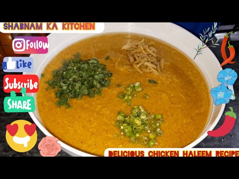 Delicious Chicken Haleem Recipe |Haleem Special Recipe|Shabnam Ka Kitchen |Chicken Haleem Recipe