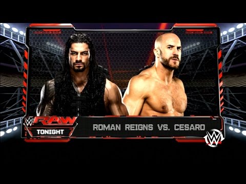 WWE 2K16 Gameplay Roman Reigns Vs. Cesaro Raw Tonight PS3 HD