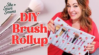 Beginner Sewing Project: Easy Makeup Brush Roll-Up (No Pattern, Budget Friendly!)