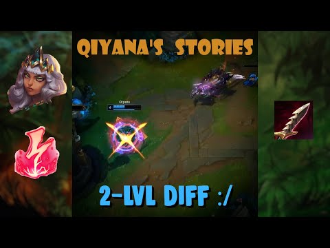 Qiyana behind (2 lvl diff) vs Zed diving mid tower