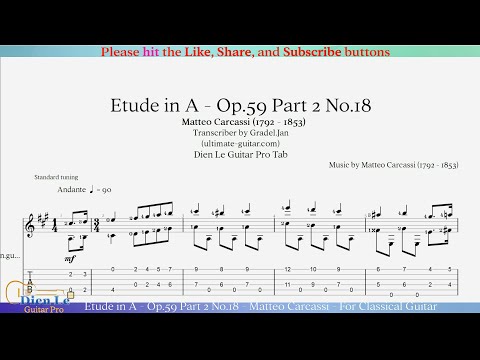 Opus 59 Part 2 No 18 - Etude In A Major - Matteo Carcassi