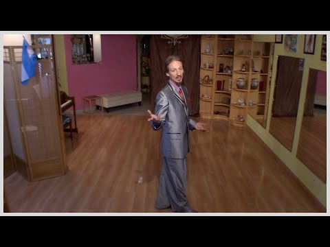 Argentine Tango class on walking 2: regular speed