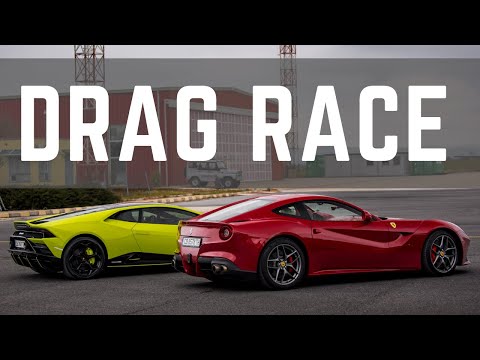 Thumbnail for DRAG RACE! Lamborghini Huracan Evo v Ferarri F12 Berlinetta v Audi RS6 by Lamborghini, Ferrari, Audi, rall, Berlinetta, SEAT, rally, Car