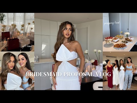 VLOG | bridesmaid proposal, luxury gift shopping, cooking, setting up & more!
