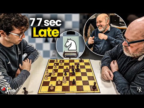 GM arrives 77 seconds late in a 3 minutes Blitz game against an IM - Jergus v Vadim