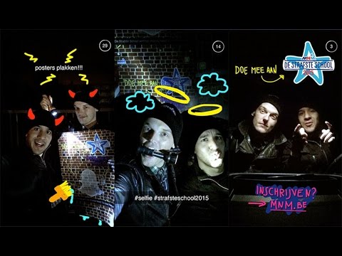 MNM: Tom & Zaka op nachtelijke poster-missie voor De Strafste School 2015!