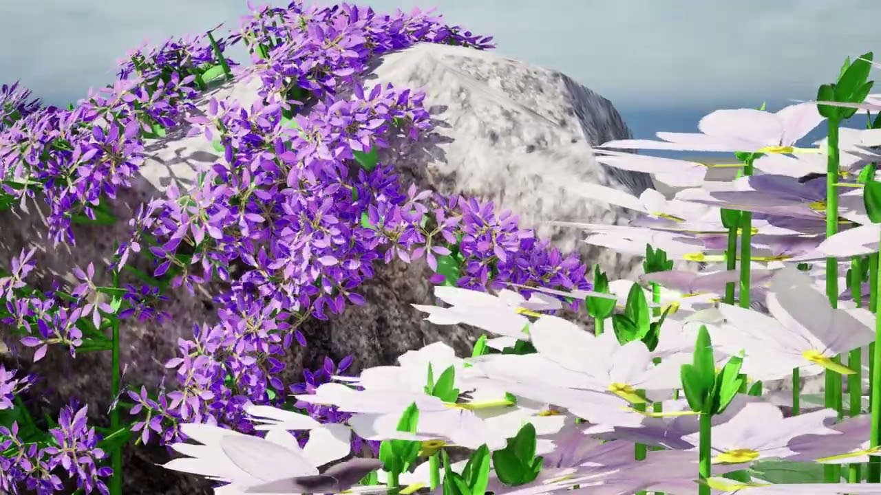 Autralian Purple Fanfare Flower 3D Model