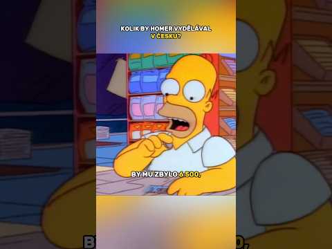 Kolik by Homer vydělal v ČR? #simpsonovi #simpsons #thesimpsons #homersimpson #lossimpson