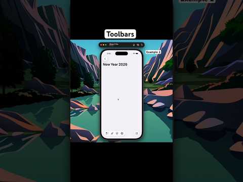 Customizing Toolbars with Transitions & Animations using SwiftUI | #apple #animation #ios thumbnail