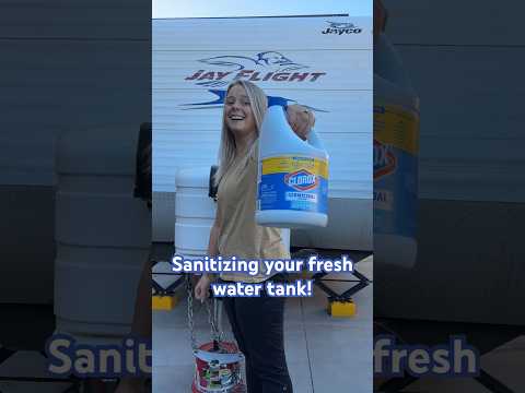 The secret to sanitizing your RV water fresh tank #short #rvtips #rvlife