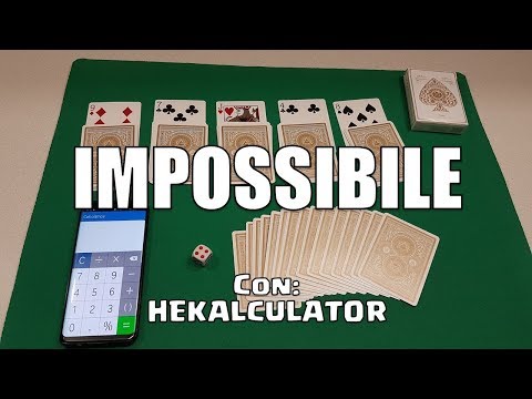 LE PREVISIONI DELLA CASUALITA' | HEKALCULATOR MAGIA IMPOSSIBILE CON CALCOLATRICE | MAGIC CARD TRICK