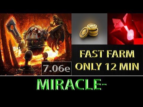 Miracle- [Timbersaw] Fast Farm ► 12 Min Bloodstone ► Dota 2 7.06e