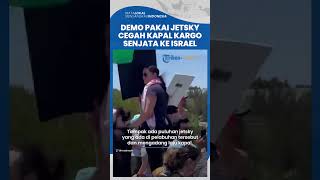 Warga Australia Demo Menggunakan Jetsky di Pelabuhan Cegah Kapal Kargo Senjata ke Israel