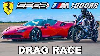 [carwow] Fastest Ferrari v Fastest BMW Superbike: DRAG RACE
