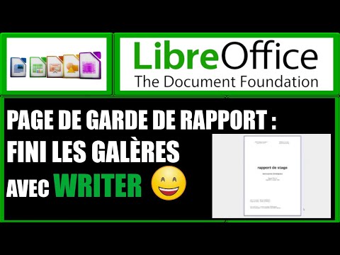 1/2 créer une page de garde SIMPLE d'un rapport de stage dans LibreOffice Writer