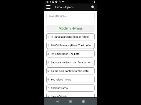 Modern & Ancient hymns offline Video