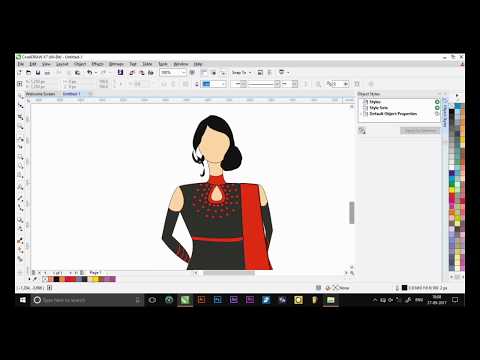 How to make a Perfect Dress Design in Corel Draw without any paid or free plugin