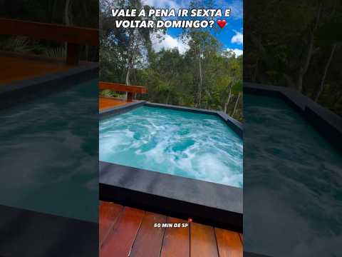 A apenas 50 minutos de SP existe uma cabana com DUAS cachoeiras privativas! 😱🌿  #dicassp  #pousada