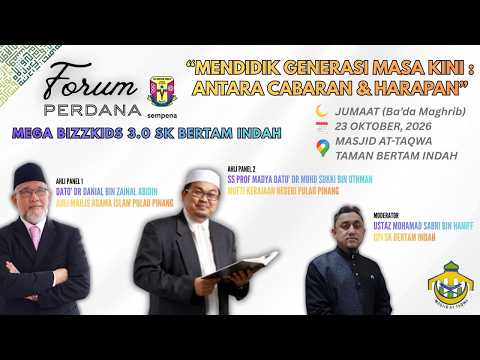 (🔴LIVE) 23-10-2026 FORUM PERDANA - Mendidik Generasi Masa Kini: Antara Cabaran & Harapan
