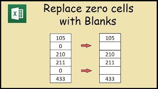How to replace 0 with blank cells Excel