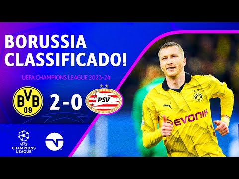 Gols e lances de Borussia Dortmund x PSV