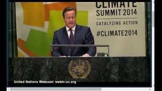 David Cameron's speech to the UN Climate Summit 2014