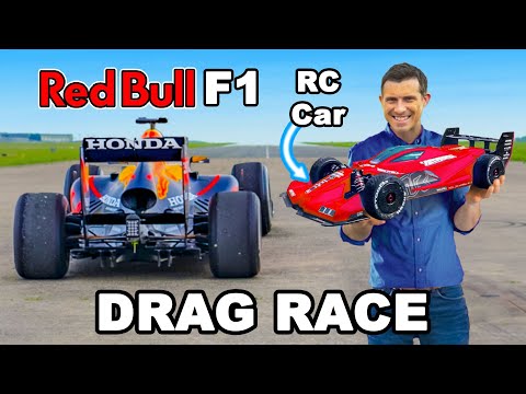 F1 Car v RC Car v Honda NSX: DRAG RACE