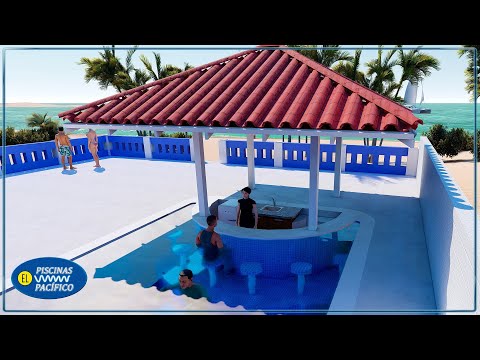 PISCINA CON BAR SEMI CIRCULAR B