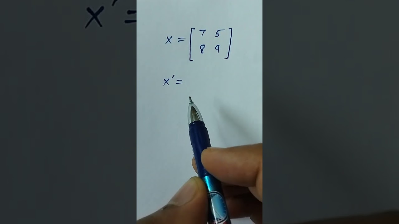 Transpose of a matrix