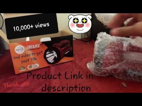 Wipro emerald 5w led rechargeable torch only unboxing