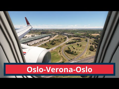 MSFS2020 flying from Oslo to Verona to Oslo Norwegian PMDG 737-800
