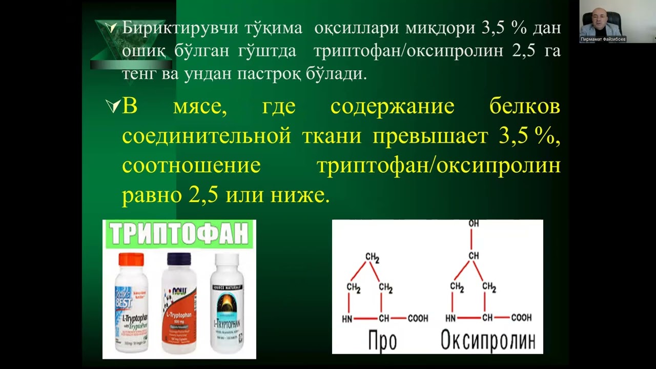 Мясо и мясные продукты, их значение в питании