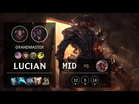 Lucian Mid vs Katarina - NA Grandmaster Patch 11.21