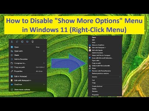 How to Disable  "Show More Options" menu in Windows 11 (Right Click Menu)