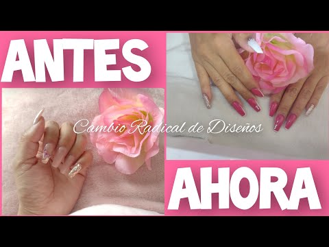 ❤️CAMBIO DE DISEÑOS DE UÑAS 2021DE MARIPOSAS A FRENCHS❤️ #UÑASACRILICO #NAILACRYLIC