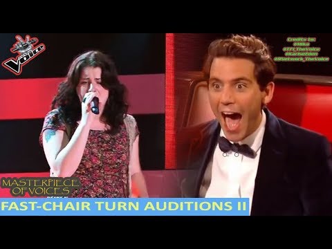 FASTEST CHAIR TURN AUDITIONS IN THE VOICE [PART 2]