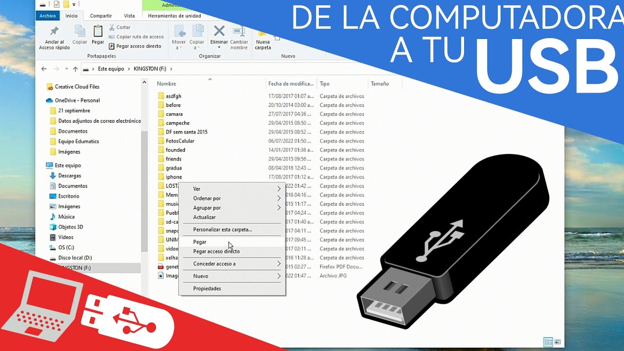 Como pasar ARCHIVOS de un CELULAR a una MEMORIA USB ✨2022✨