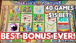 My BEST Bonus Ever on Pharaoh's Fortune!