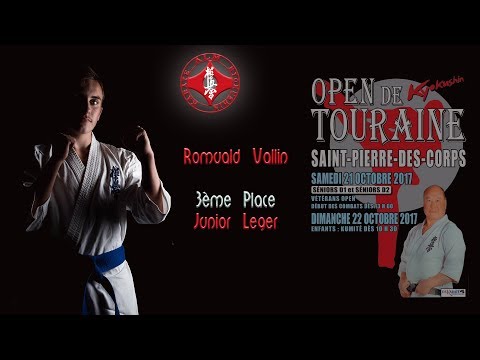 ALM Kyokushin : Romuald Vallin médaille de Bronze Junior Leger Open de Touraine 2017