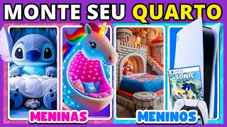 🛏️🛴 MONTE SEU QUARTO DOS SONHOS LUXUOSO 🔮💭 Jogo das Escolhas | #buuquiz #quiz