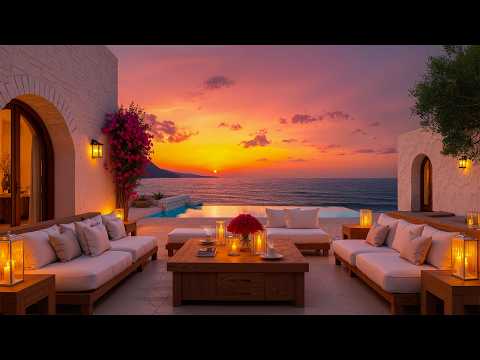Soft Jazz Music Under a Gentle Seaside Sunset – Cozy Jazz for Relaxation and Peace