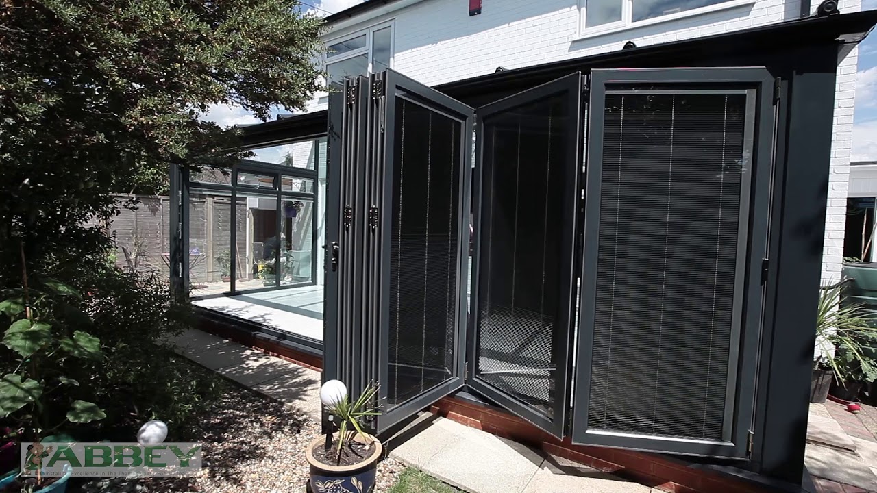 Grey 7 Panel Bi Fold Door from Abbey Windows, Reading video